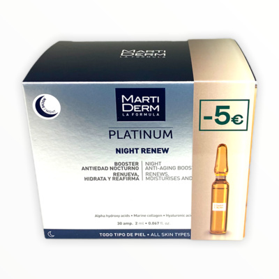 Comprar Martiderm Platinum Night Renew Alfa Peeling 30 Ampollas 2ml