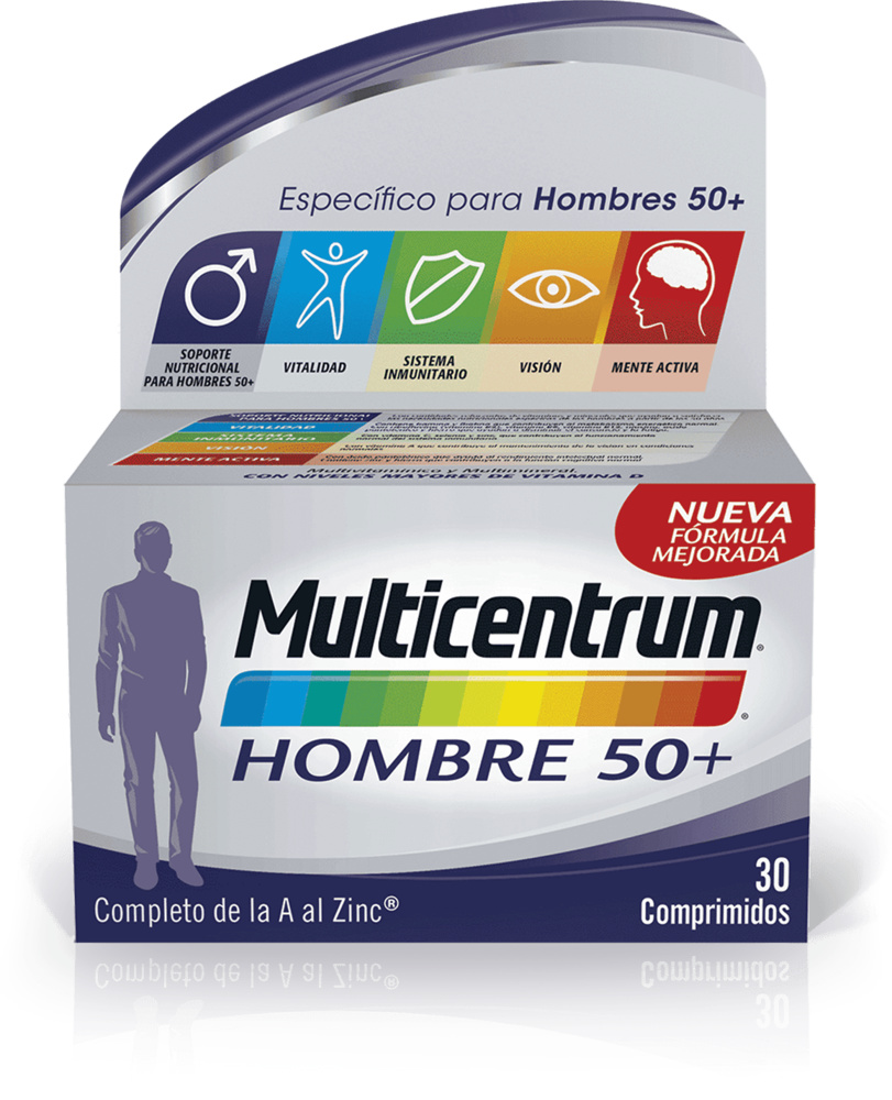 Comprar Multicentrum Hombre 50+ (30 Comprimidos) Marca MULTICENTRUM ...